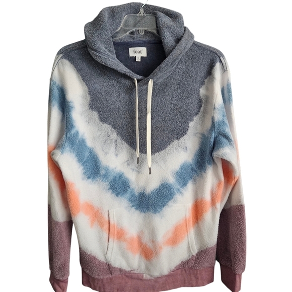 Feat Tie Dye Hoodie BlanketBlend Soft Hoodie Unisex Adult Size Medium - Picture 2 of 10